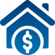 Blue home finance illustration